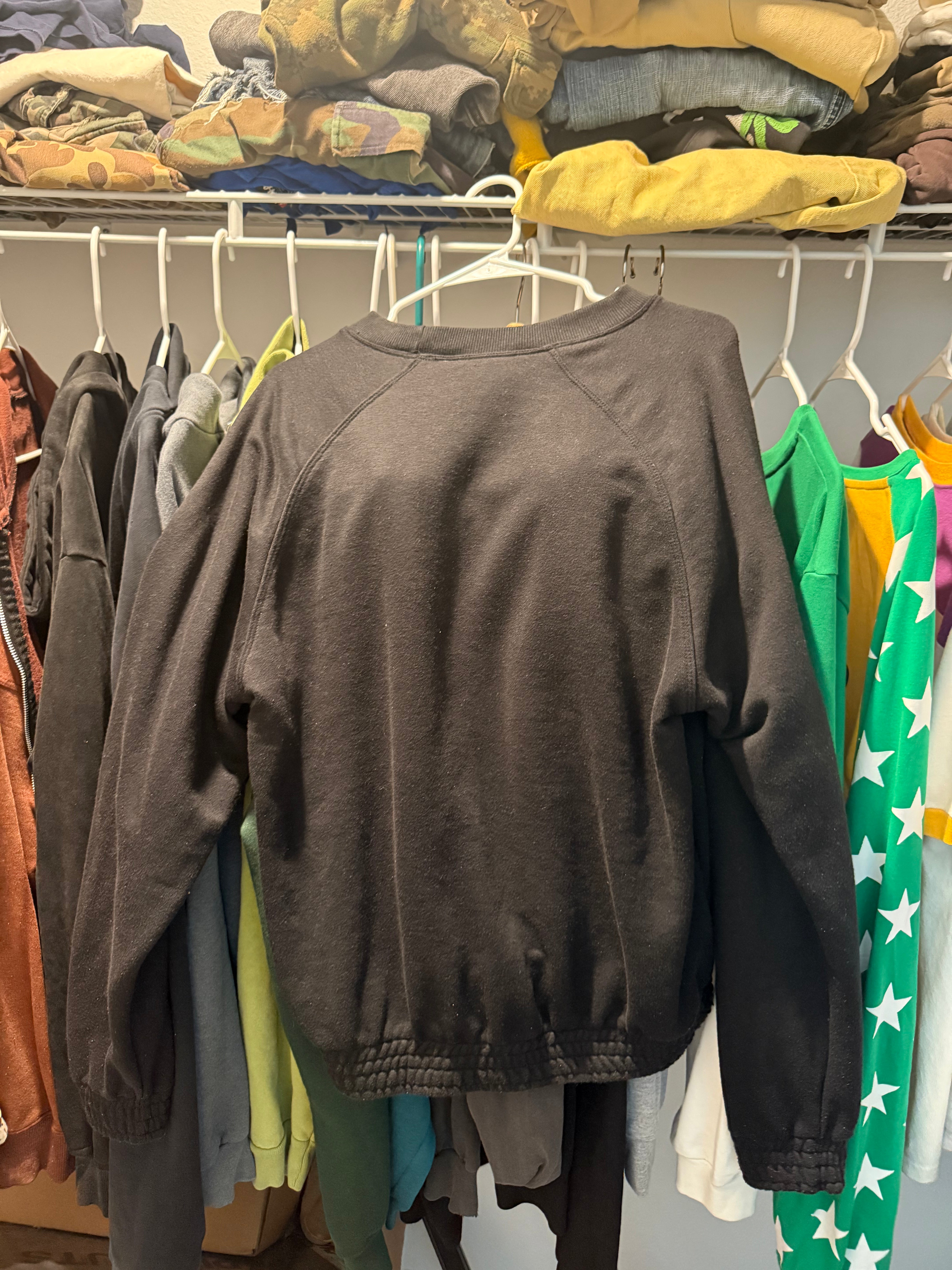 raglan chopper sweater sample